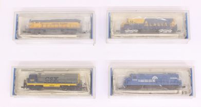 Bachmann: A collection of four boxed Bachmann, N Gauge, diesel locomotives, to comprise