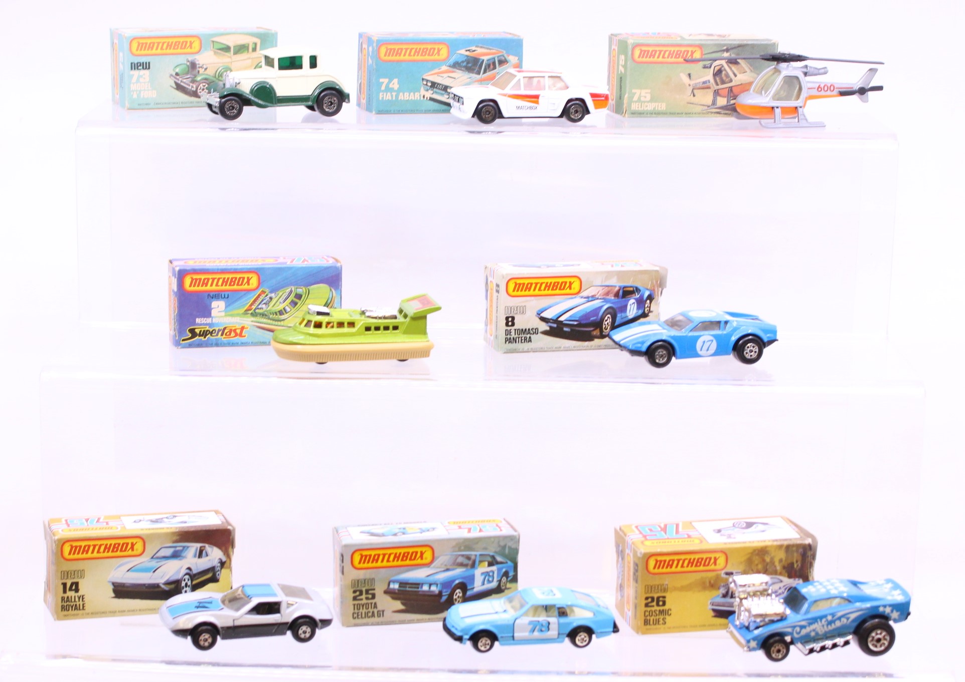 Matchbox: A collection of eight assorted boxed Matchbox 75 Series vehicles to comprise: Model 'A'
