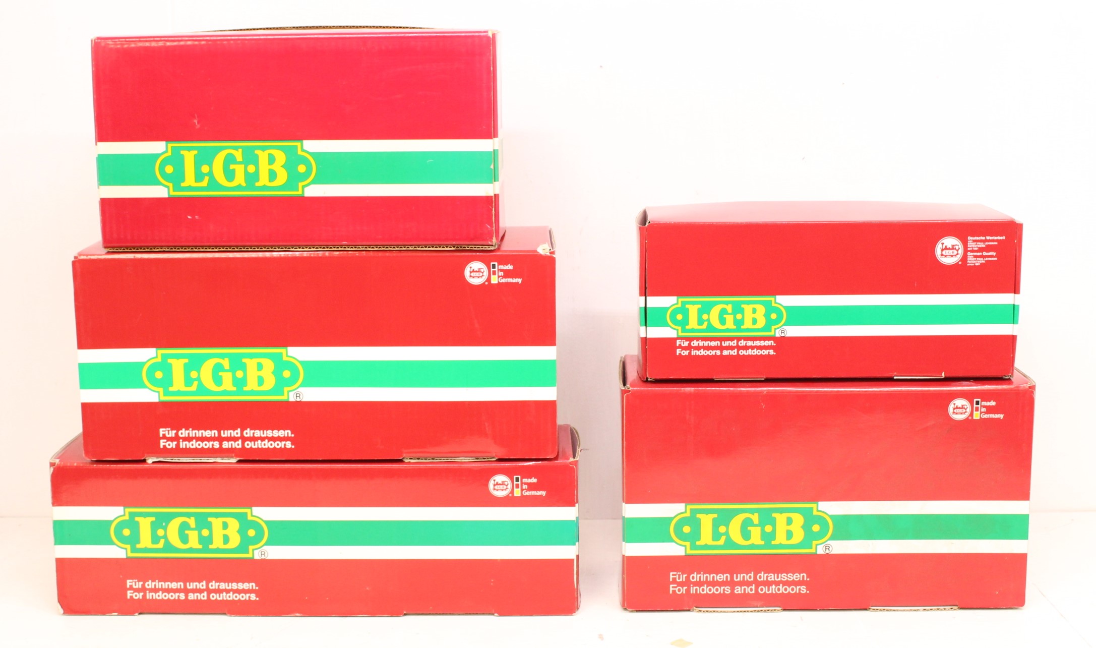 LGB: A collection of five boxed Lehmann-Gross-Bahn, G Gauge, rolling stock wagons to comprise: - Image 3 of 3