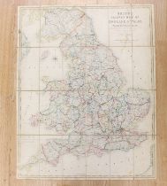 Railwayana: Smith's Railway Map of England & Wales, Containing the whole of the Turnpike Roads,