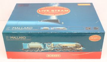 Hornby: A boxed Hornby Live Steam Set, OO Gauge, Mallard, Precision Engineered, locomotive and