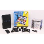 Playstation: An unboxed Sony Playstation 2 console; together with a collection of games,