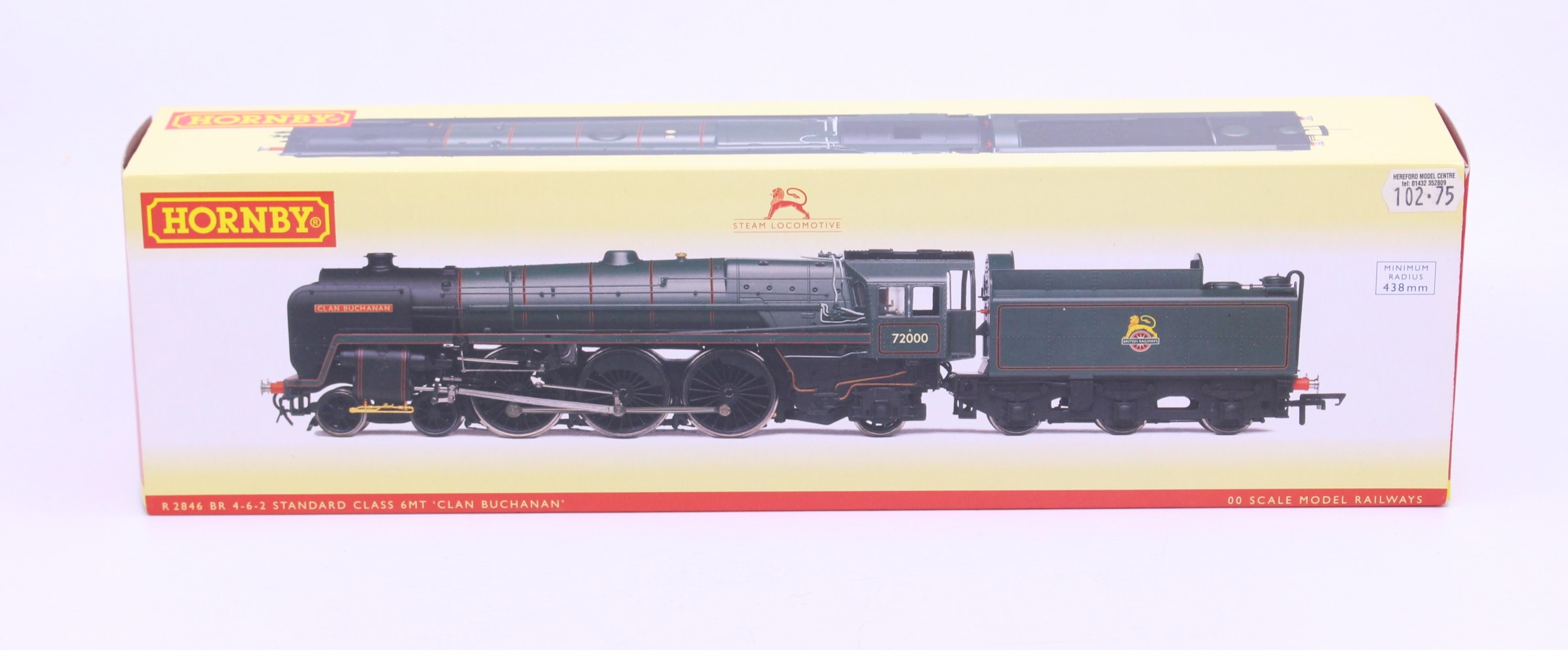 Hornby: A boxed Hornby, OO Gauge, BR Early Standard Class Locomotive and Tender '72000 Clan