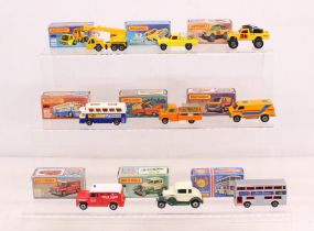 Matchbox: A collection of eight assorted boxed Matchbox 75 Series vehicles to comprise: Crane