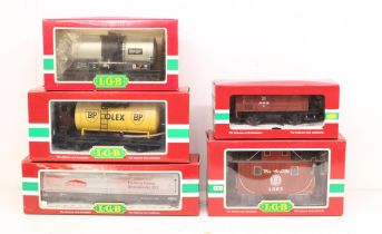 LGB: A collection of five boxed Lehmann-Gross-Bahn, G Gauge, rolling stock wagons to comprise: