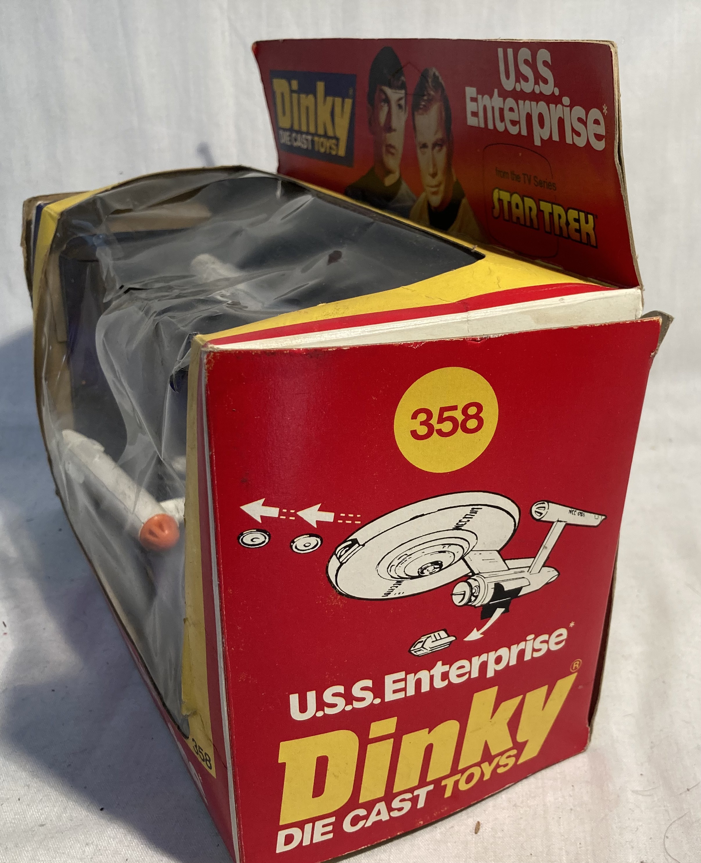 Dinky: A boxed Dinky Toys, Star Trek USS Enterprise, No. 358. Good condition but missing shuttle and - Image 4 of 7