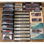 OO Gauge: A collection of assorted boxed and unboxed OO Gauge coaches and rolling stock to