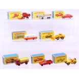 Matchbox: A collection of eight assorted boxed Matchbox 75 Series vehicles to comprise: Claas