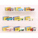 Matchbox: A collection of nine assorted boxed Matchbox 75 Series vehicles to comprise: Refuse