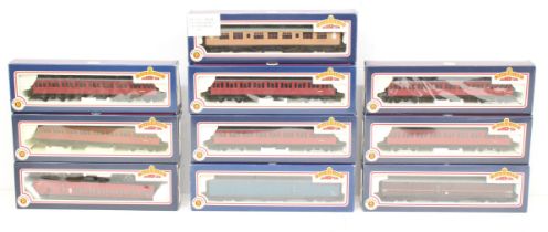 Bachmann: A collection of ten assorted boxed Bachmann, OO Gauge coaches to include: 34-377, 34-