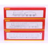 Hornby: A collection of three boxed Hornby, OO Gauge, two locomotive and tender, one diesel