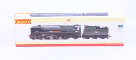 Hornby: A boxed Hornby, OO Gauge, BR 4-6-2 Rebuilt West Country Class Locomotive and Tender '34045