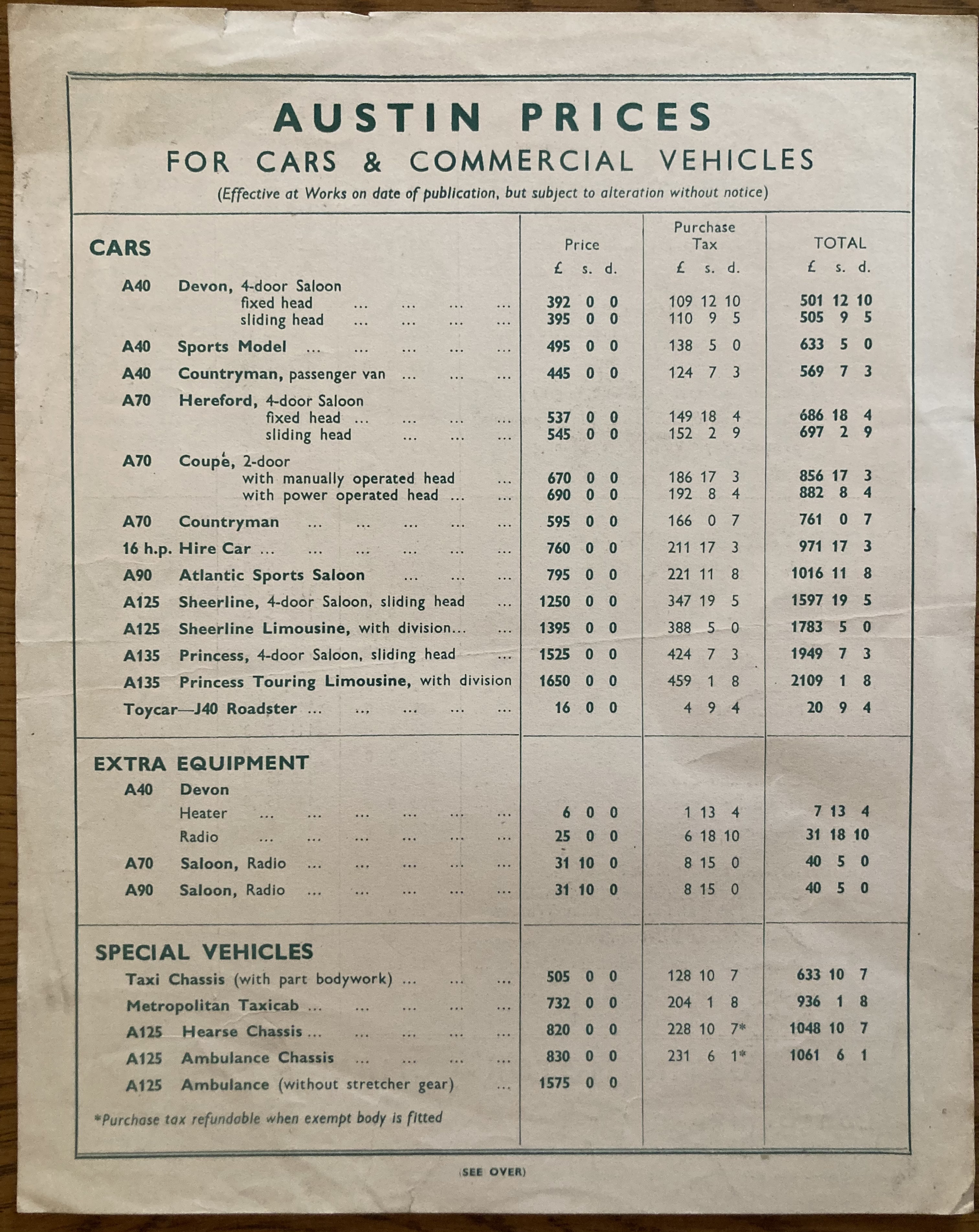 Motoring Interest: A collection of assorted vintage car brochures to include: Bedford Trucks, - Image 5 of 5