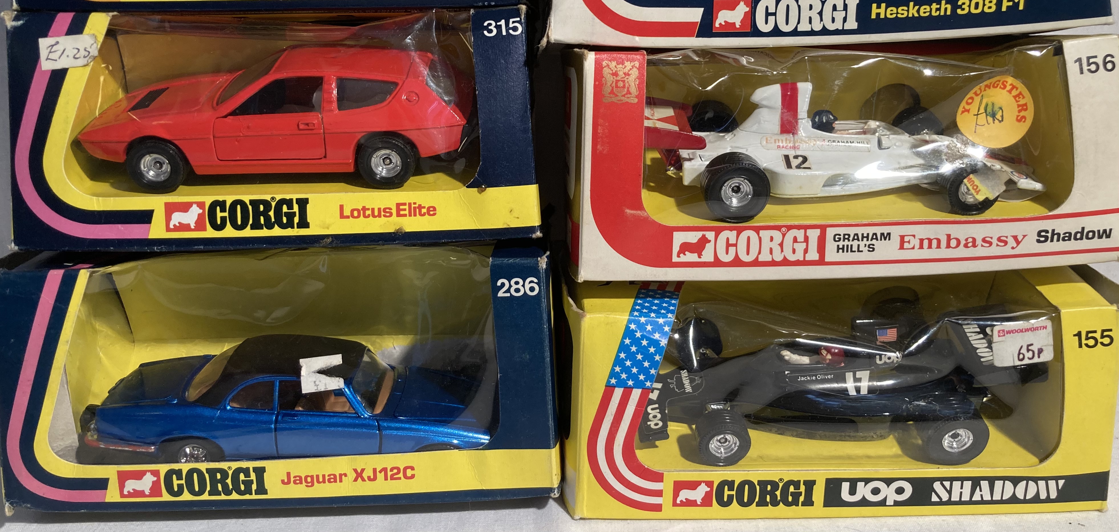 Corgi: A collection of ten Corgi Toys vehicles to include: Graham Hill’s Shadow F1 156, Hesketh F1 - Image 4 of 4