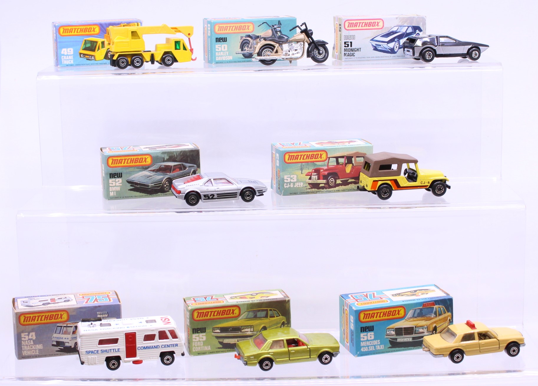 Matchbox: A collection of eight assorted boxed Matchbox 75 Series vehicles to comprise: Crane - Image 2 of 2