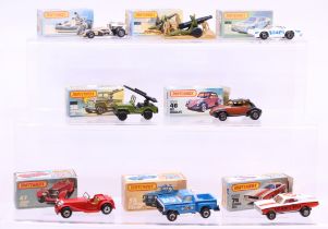 Matchbox: A collection of eight assorted boxed Matchbox 75 Series vehicles to comprise: Formula