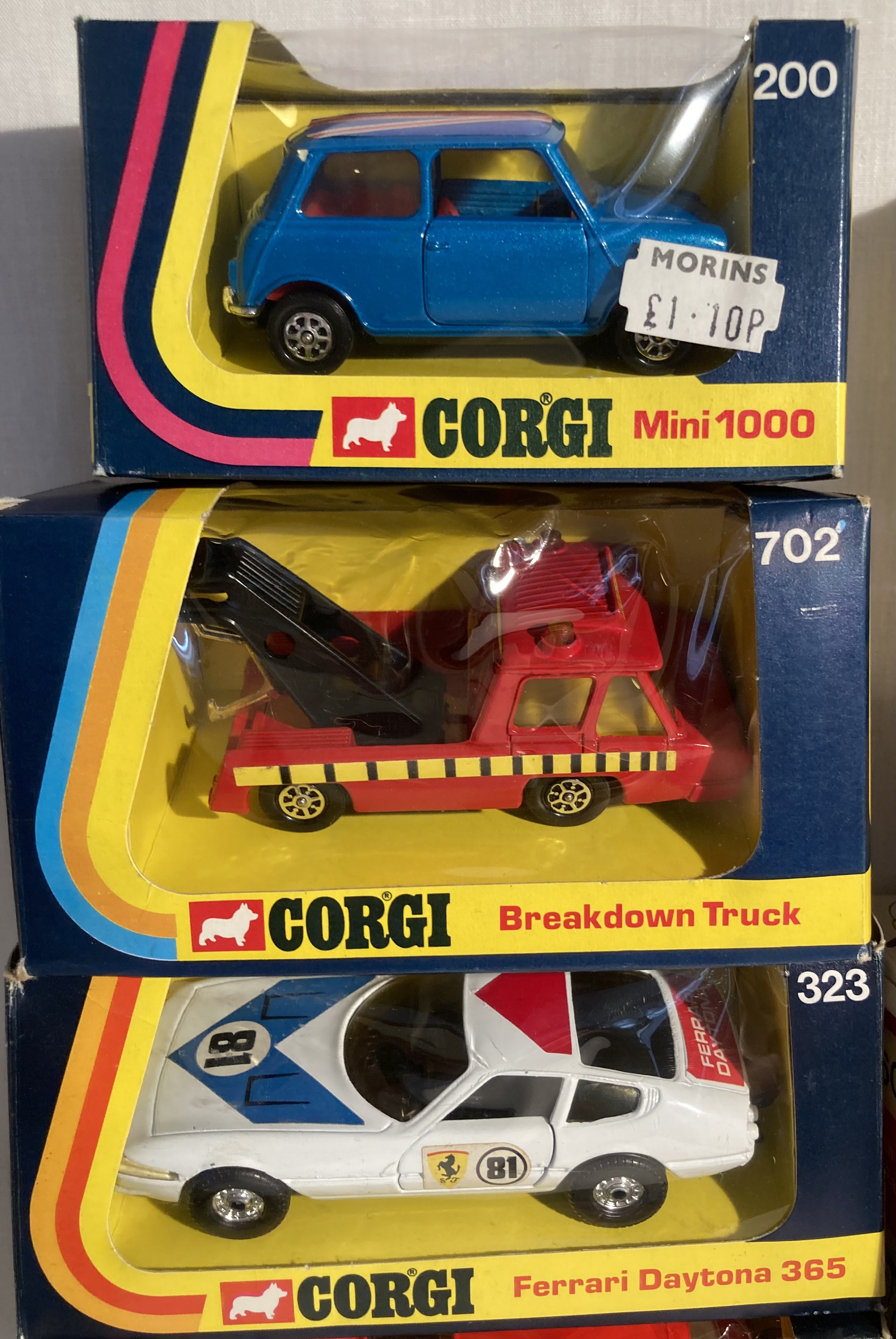 Corgi: A collection of ten Corgi Toys vehicles to include: Graham Hill’s Shadow F1 156, Hesketh F1 - Image 2 of 4