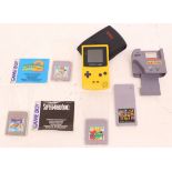 Game Boy: An original Nintendo, Game Boy Color handheld console with Nintendo case, screen
