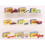 Matchbox: A collection of nine assorted boxed Matchbox vehicles to comprise: Alvis Stalwart 61, Fire