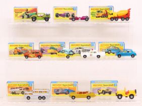 Matchbox: A collection of ten assorted boxed Matchbox 75 Series vehicles to comprise: Baja Buggy 13,