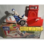 Ideal: A boxed Evel Knievel Sidewinder Supercycle with Detachable Sidecar. 1977. Ideal Toys. In good