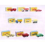 Matchbox: A collection of eight assorted boxed Matchbox 75 Series vehicles to comprise: Land Rover