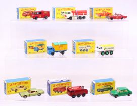 Matchbox: A collection of eight assorted boxed Matchbox 75 Series vehicles to comprise: Land Rover