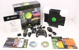 Xbox: A boxed original Xbox console, Limited Edition, complete with Halo: Combat Evolved and Midtown