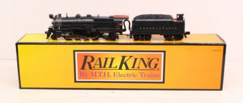 Railking: A boxed Railking by M.T.H. Electric Trains, Pennsylvania 2-8-2 L-1 Mikado Steam Engine