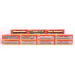 Hornby: A collection of eleven boxed Hornby, OO Gauge coaches to comprise: R4349A, R4387, R4404A,