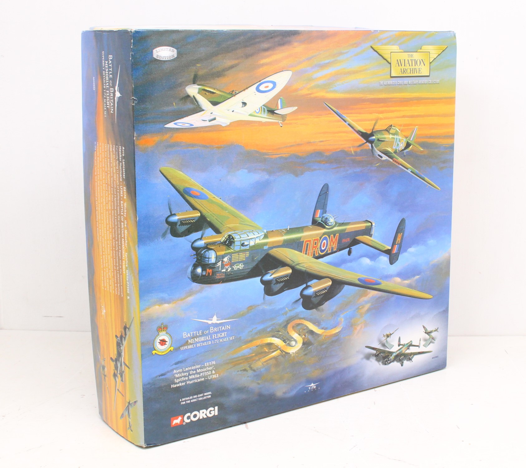 Corgi: A boxed Corgi: The Aviation Archive, Avro Lancaster - EE176 'Mickey the Moocher', Spitfire - Image 2 of 3