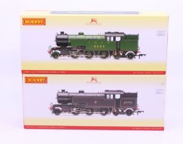 Hornby: A boxed Hornby, OO Gauge, LNER 2-6-4T Thompson Class L1 9003, Reference R3189; and BR 2-6-4T