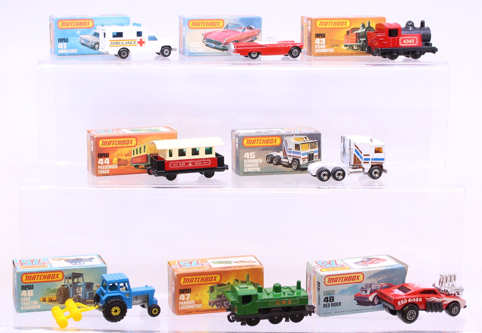 Matchbox: A collection of eight assorted boxed Matchbox 75 Series vehicles to comprise: Ambulance - Image 2 of 2