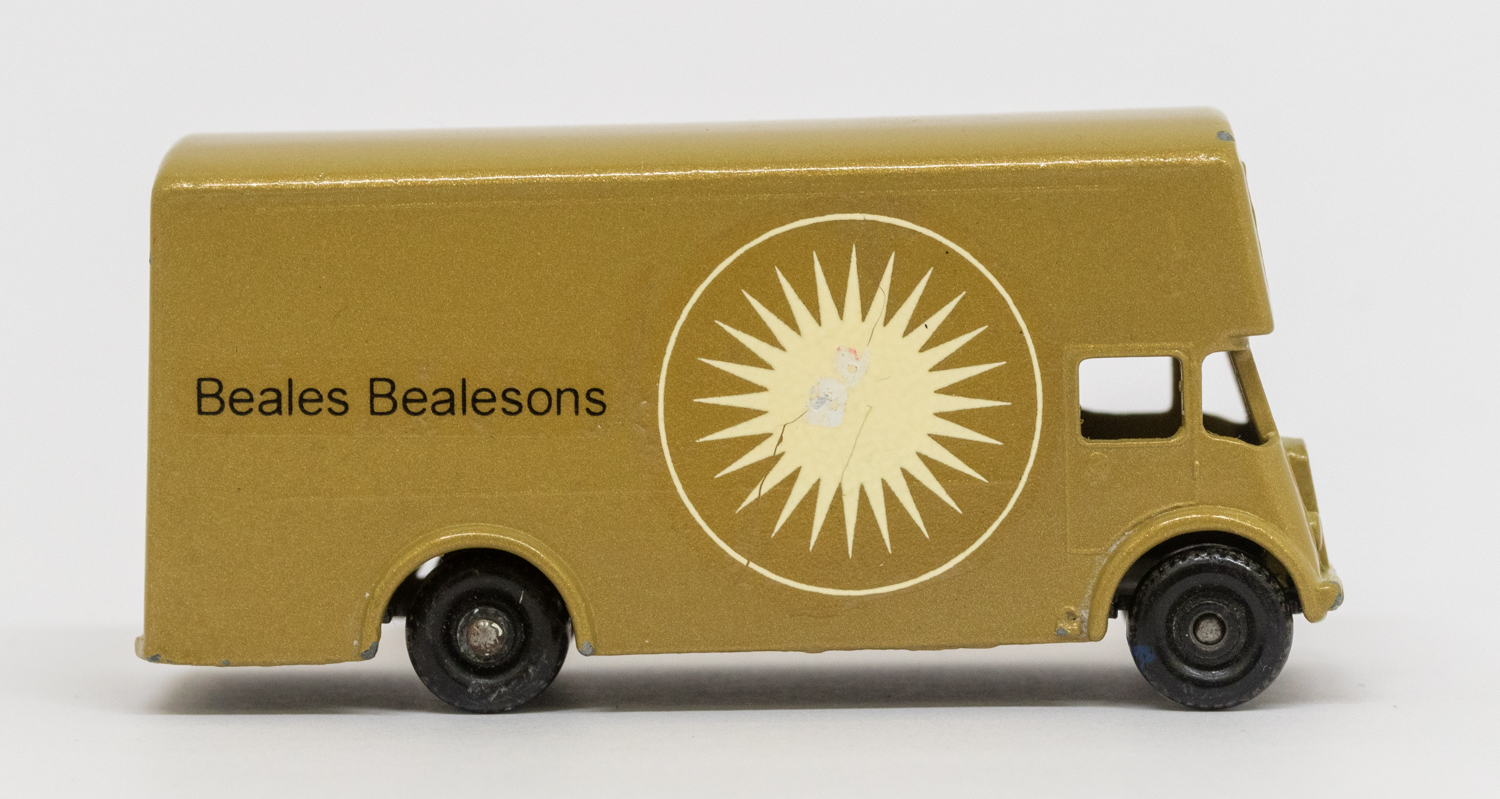 Matchbox: A Matchbox 75 Series, Pickfords Removal Van, 'Beales Bealesons', No. 46. Tan body, black - Image 4 of 7