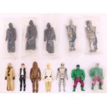 Star Wars: A collection of assorted Star Wars figures to include: three bagged Darth Vader