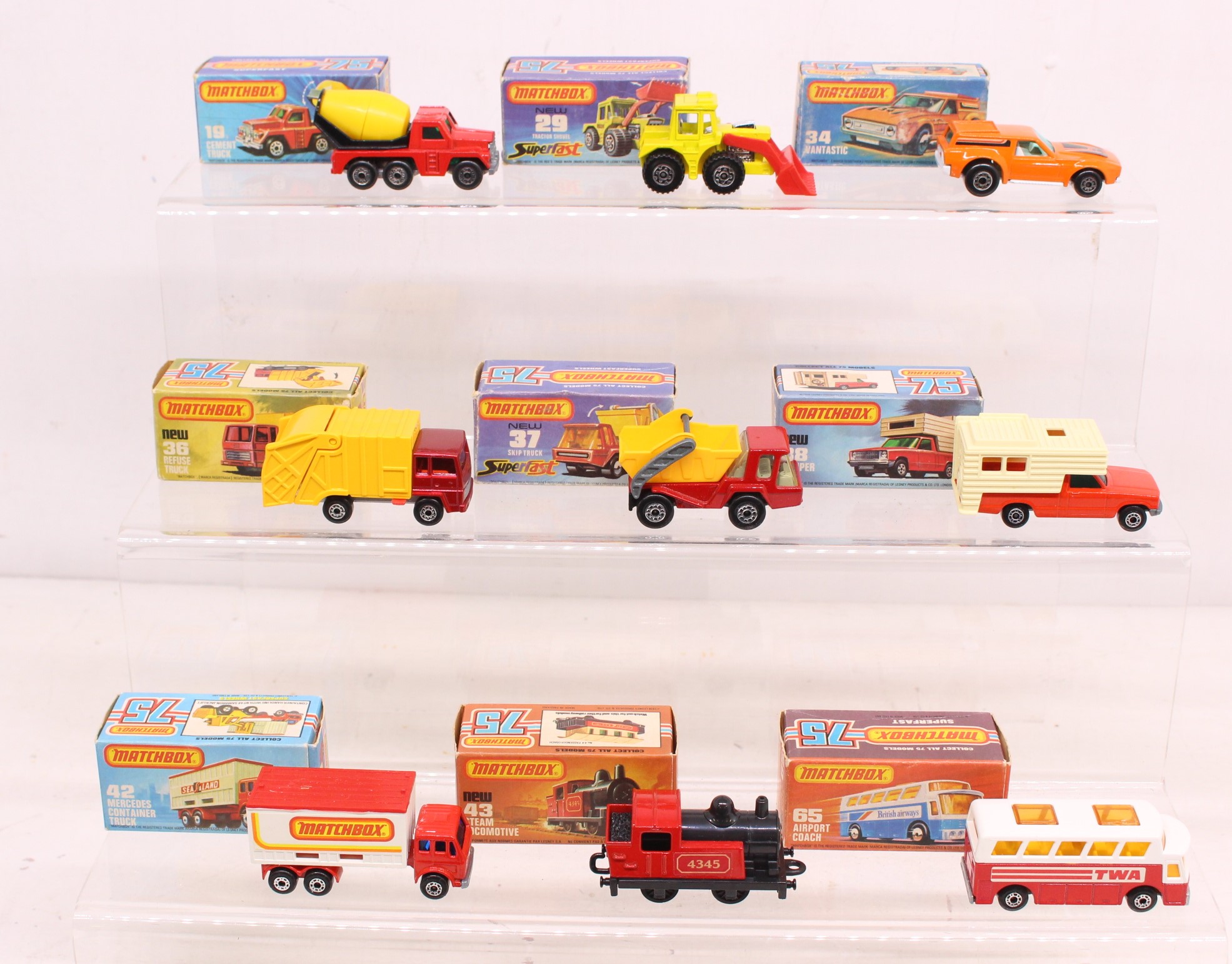 Matchbox: A collection of nine assorted boxed Matchbox 75 Series vehicles to comprise: Cement - Image 2 of 2