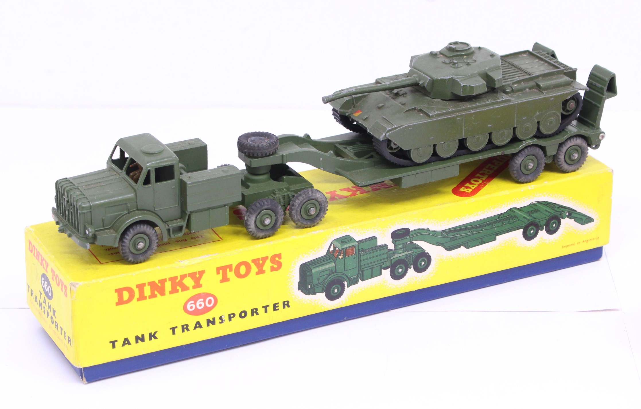 Dinky: A boxed Dinky Toys, Tank Transporter, Reference No. 660, with Centurion Tank. Together with a - Image 2 of 3