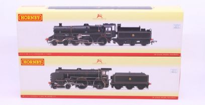 Hornby: A boxed Hornby, OO Gauge, BR 4-6-0 Class 75000 Locomotive and Tender, Reference R2714; and
