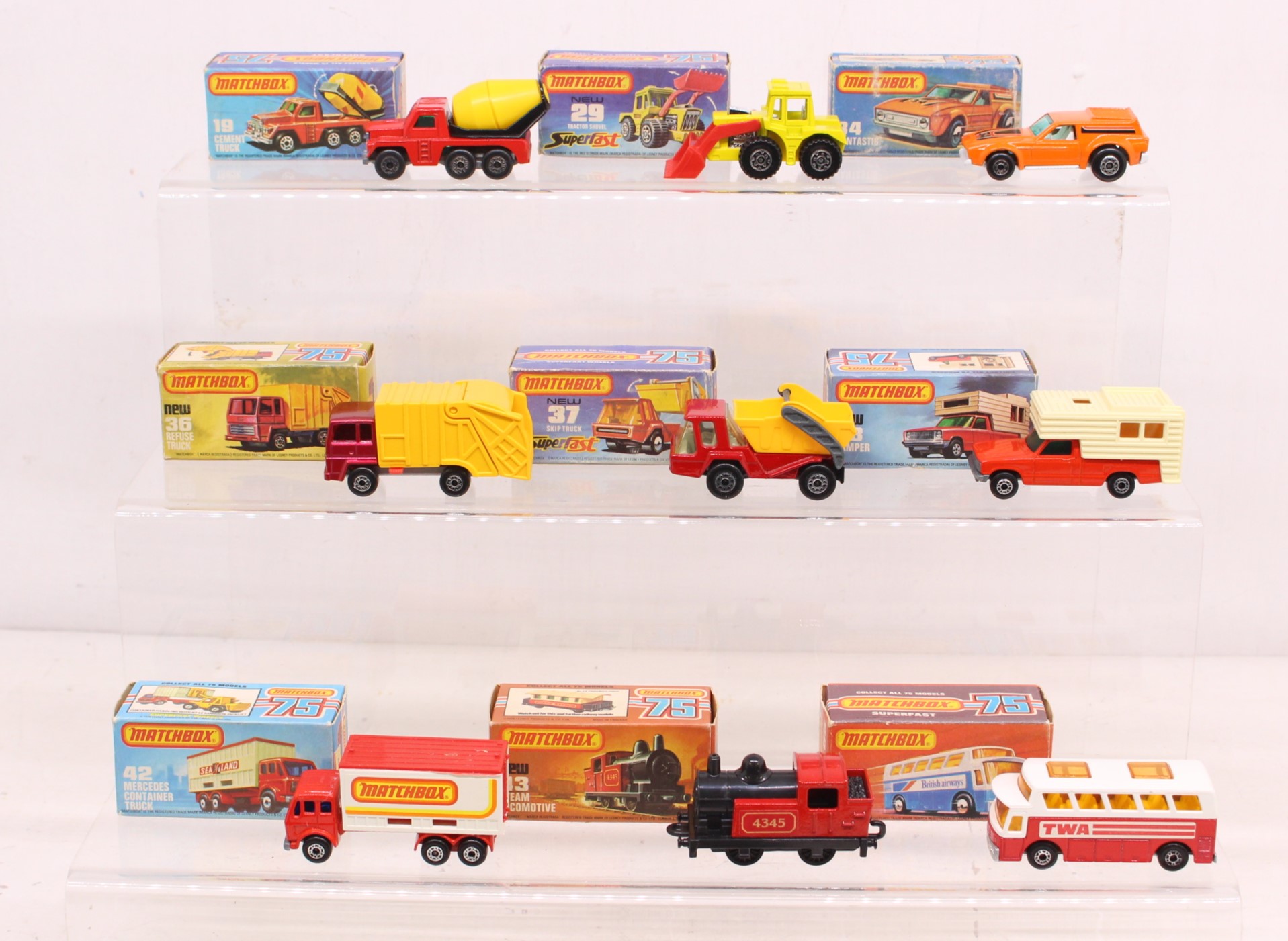 Matchbox: A collection of nine assorted boxed Matchbox 75 Series vehicles to comprise: Cement