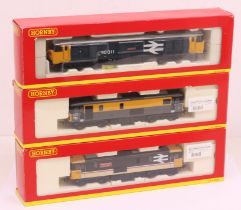 Hornby: A collection of three boxed Hornby, OO Gauge, to comprise: BR Co-Co Diesel Electric Class 50
