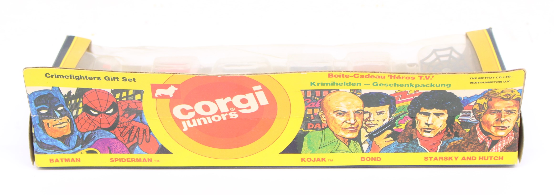 Corgi: A boxed Corgi Juniors, Crimefighters Gift Set, Reference No. 3021. Containing six cars to - Image 3 of 3