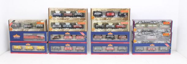 Bachmann: A collection of fourteen assorted boxed Bachmann, OO Gauge rolling stock sets and other
