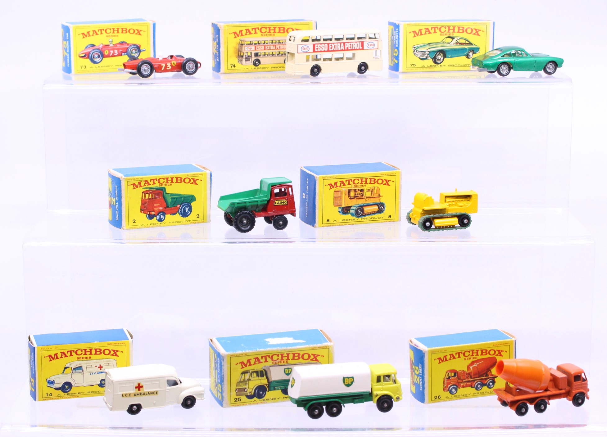 Matchbox: A collection of eight assorted boxed Matchbox 75 Series vehicles to comprise: Ferrari - Image 2 of 2