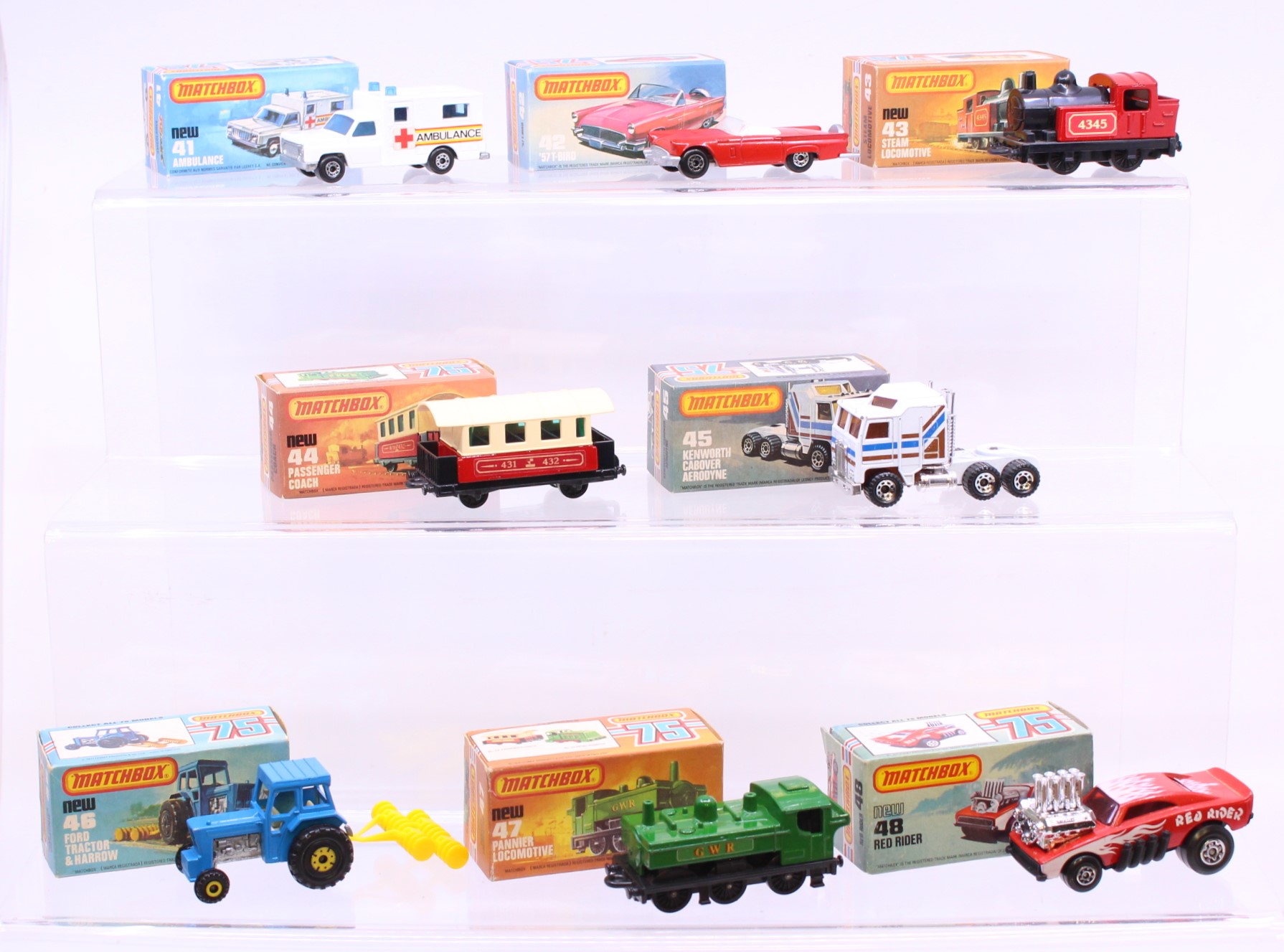 Matchbox: A collection of eight assorted boxed Matchbox 75 Series vehicles to comprise: Ambulance