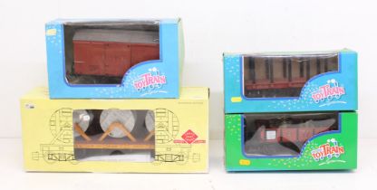 G Gauge: A collection of four boxed G Gauge, rolling stock wagons to comprise: Aristo Craft Trains