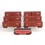 Nickel Plate Road: A collection of seven G Gauge Nickel Plate Road rolling stock wagons. Generally