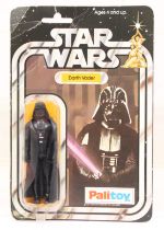 Star Wars: A Star Wars, Palitoy, Darth Vader, © 1977, 12 card back, carded. Punched, Bubble has
