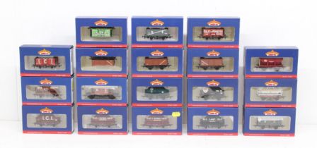 Bachmann: A collection of eighteen assorted boxed Bachmann, OO Gauge rolling stock. General wear