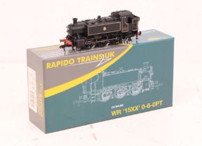 Rapido Trains: A boxed Rapido Trains, OO Gauge, WR '15XX' 0-6-0PT Lined Black (Early Emblem) No.