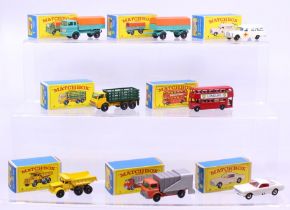 Matchbox: A collection of eight assorted boxed Matchbox 75 Series vehicles to comprise: Mercedes